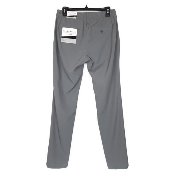 Perry Ellis Slim-Fit TechWorks Drawstring Dress Pant Smoked Pearl Large NWT - Picture 3 of 7